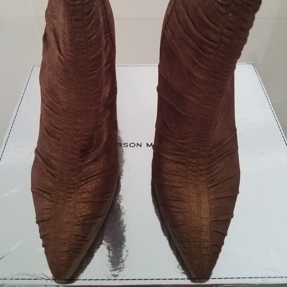 Sigerson Morrison Kimay Metallic Ankle Booties Size 9